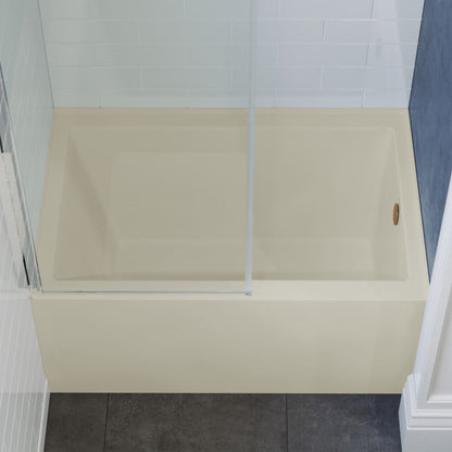 Swiss Madison Voltaire 48" x 32" Right-Hand Drain Alcove Bathtub with Apron in Bisque