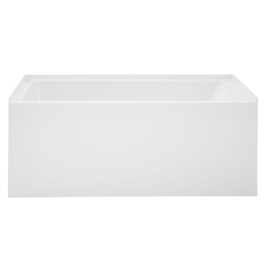 Swiss Madison Voltaire 54 x 30 Skirted Left Drain Soaking Alcove Bathtub in Glossy White