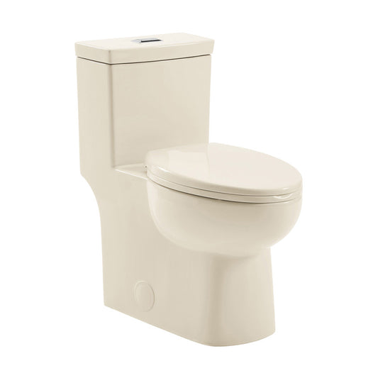 Swiss Madison Classe One-Piece 12" Rough-in 1.1/1.6 GPF Dual Top Flush Elongated Toilet in Glossy Bisque