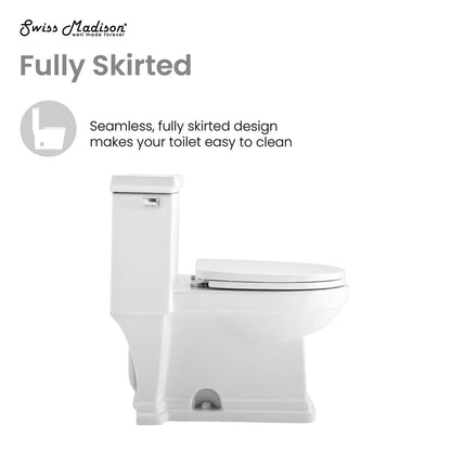 Swiss Madison Voltaire One-Piece Elongated Toilet Side Flush 1.28 gpf