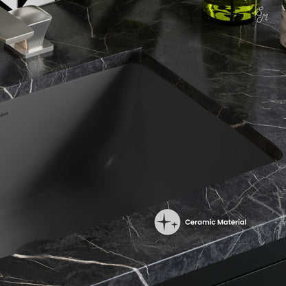 Swiss Madison Plaisir 18.5" Rectangular Ceramic Undermount Bathroom Sink in Matte Gray
