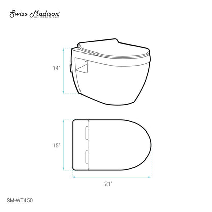 Swiss Madison Ivy Wall-Hung Elongated Toilet Bowl