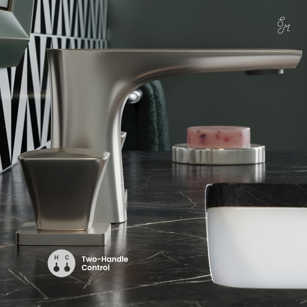 Swiss Madison Monaco 8 in. Widespread, 2-Handle, Bathroom Faucet in Brushed Nickel