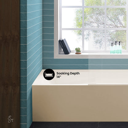 Swiss Madison Voltaire 60" x 30" Right-Hand Drain Alcove Bathtub with Apron in Bisque