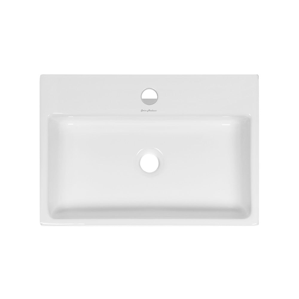 Swiss Madison Claire 20 Rectangle Ceramic Vessel Sink