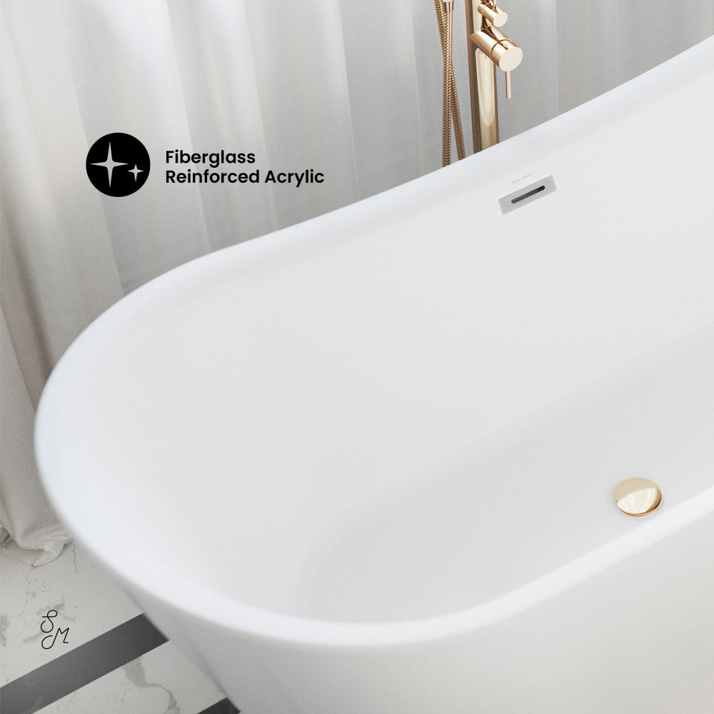 Swiss Madison Ivy 67" Double Slipper Freestanding Bathtub
