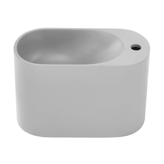 Swiss Madison Terre 17.5" Right Side Faucet Wall-Mount Bathroom Sink in Pashmina Grey