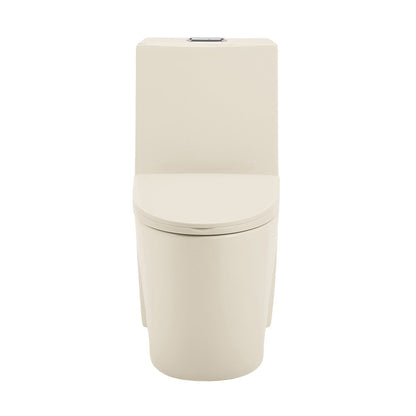 Swiss Madison St. Tropez One Piece Elongated Toilet Dual Vortex Flush 1.1/1.6 gpf in Bisque