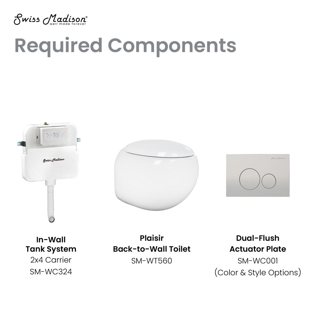 Swiss Madison Plaisir Back to Wall Toilet