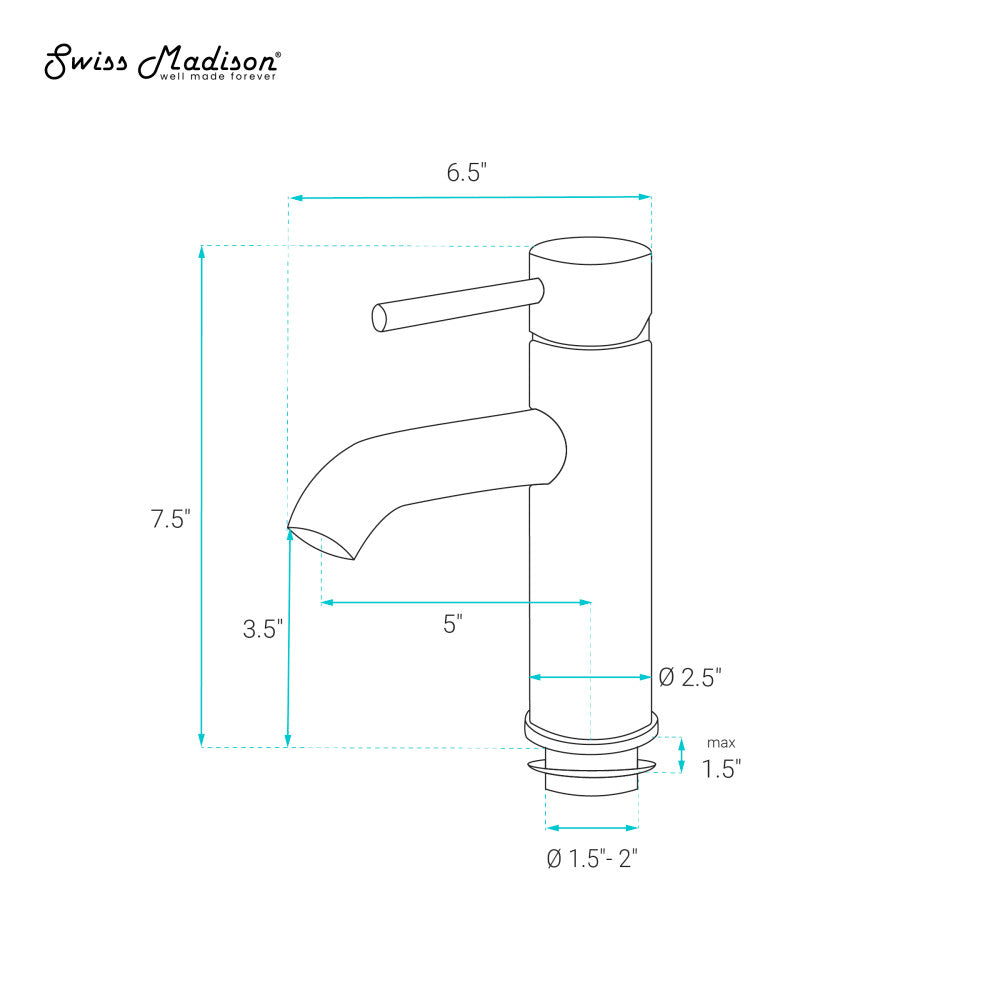 Swiss Madison Ivy Single Hole, Single-Handle, Bathroom Faucet in Oil Rubbed Bronze