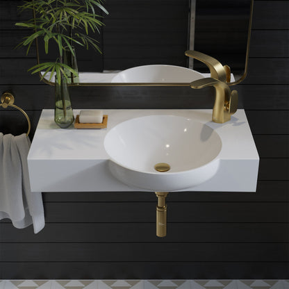 Swiss Madison Chateau 30" Right Side Faucet Wall-Mount Bathroom Sink