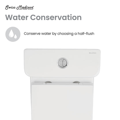 Swiss Madison Carre One-Piece Square Toilet Dual-Flush 1.1/1.6 gpf