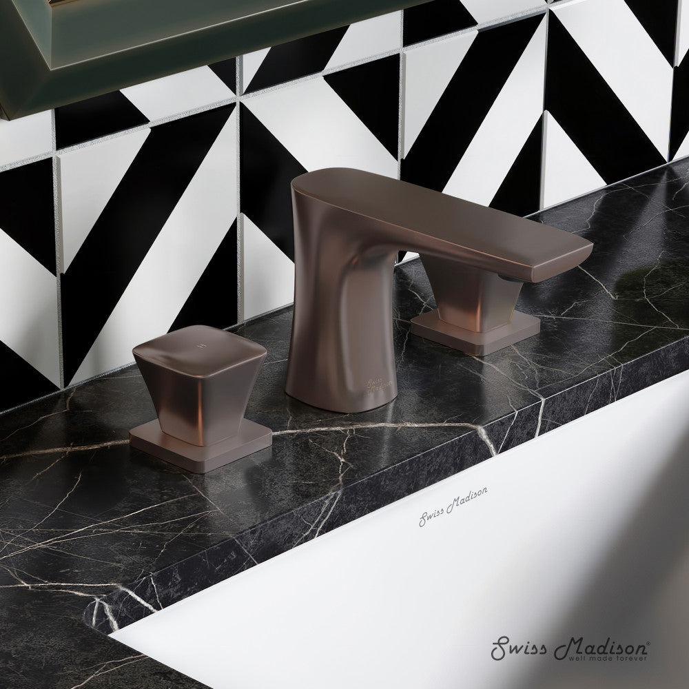 Swiss Madison Monaco 8 in. Widespread, 2-Handle, Bathroom Faucet in Oil Rubbed Bronze