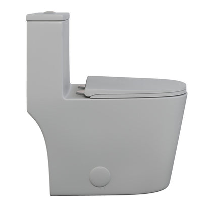 Swiss Madison Dreux One Piece Elongated Dual Flush Toilet in Matte Grey 0.95/1.26 GPF