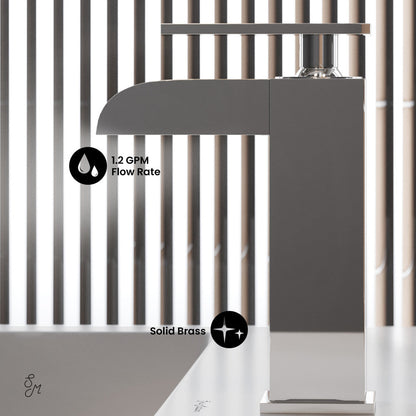 Swiss Madison Concorde Single Hole, Single-Handle, Waterfall Bathroom Faucet in Chrome