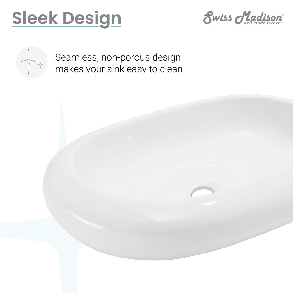 Swiss Madison Plaisir Oval Vessel Sink