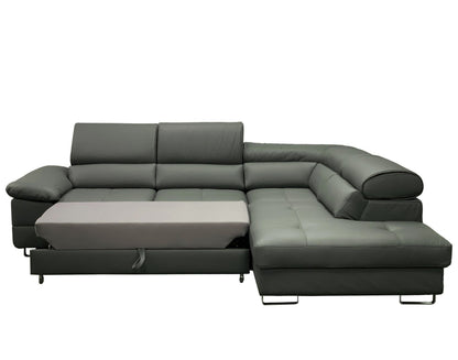 Maxima House COSTA Leather Sectional Sleeper Sofa, Right Corner