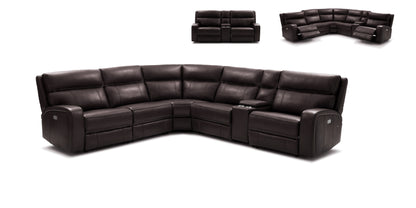 J&M Furniture Cozy Motion Sectional In Chocolate