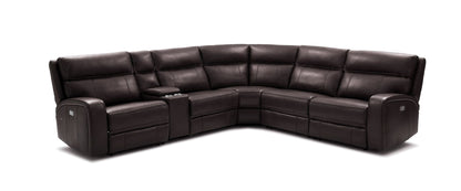 J&M Furniture Cozy Motion Sectional In Chocolate