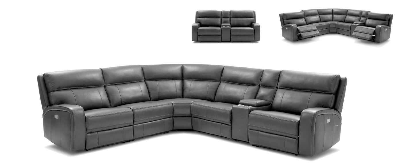 J&M Furniture Cozy Motion Sectional In Grey