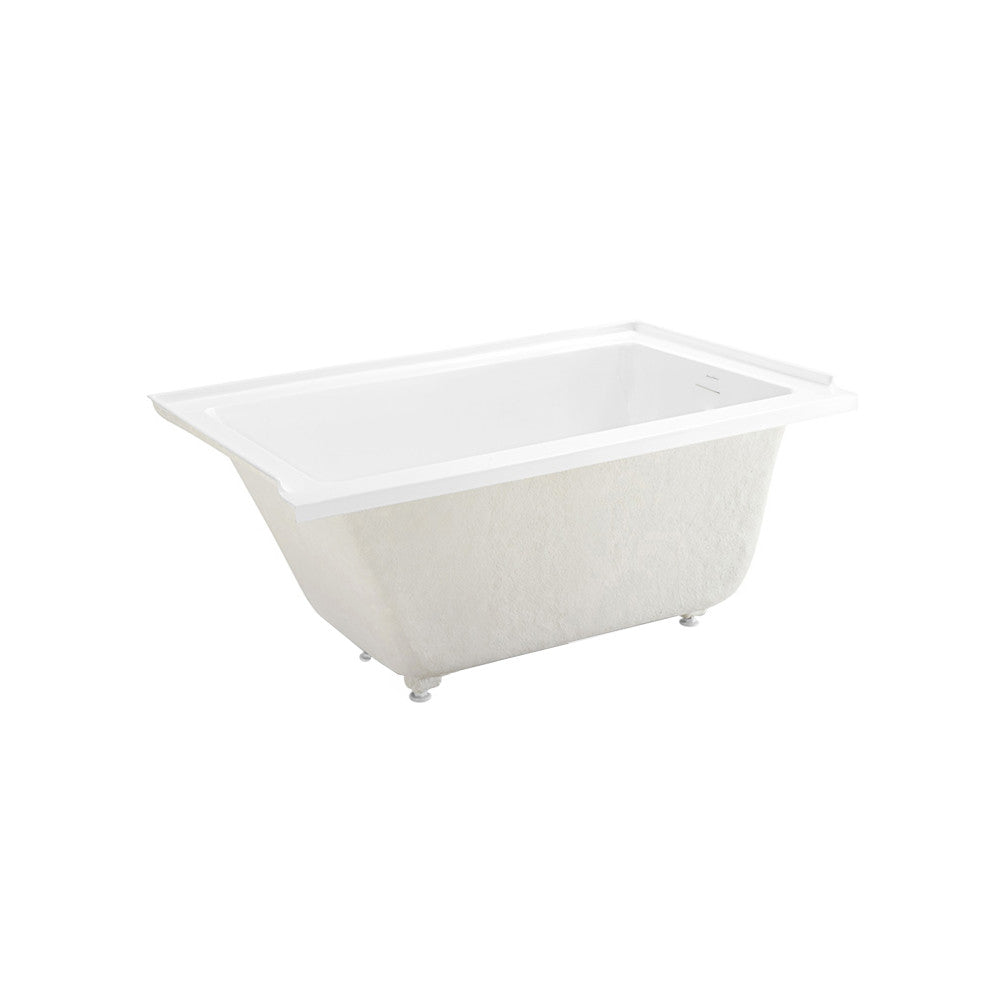 Swiss Madison Voltaire 54 x 30 Right Drain Soaking Alcove Bathtub in Glossy White with Integrated Overflow, Drain Included