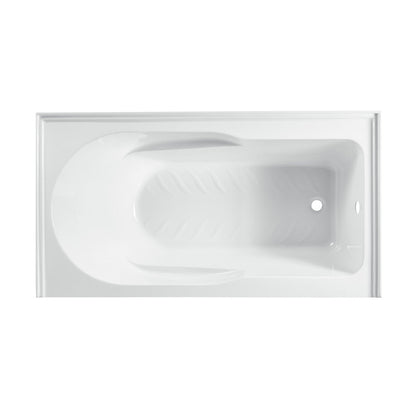 Swiss Madison Concorde 60" x 30" Right-Hand Drain Alcove Bathtub with Apron and Armrest
