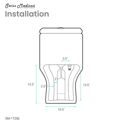 Swiss Madison Carre One-Piece Square Toilet Dual-Flush 1.1/1.6 gpf