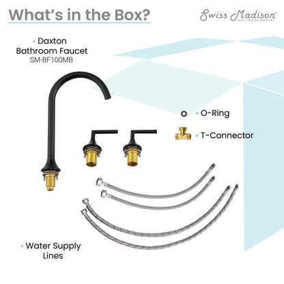 Swiss Madison Daxton 8 in. Widespread Bathroom Faucet in Matte Black