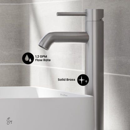 Swiss Madison Ivy Single Hole, Single-Handle, High Arc Bathroom Faucet in Brushed Nickel