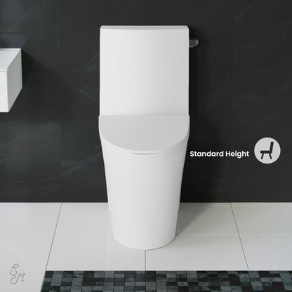 Swiss Madison St. Tropez One Piece Elongated Toilet Right Side Flush 1.28 gpf