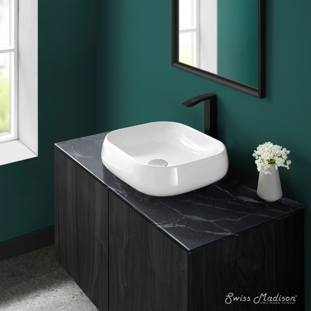 Swiss Madison Chateau 18 Square Ceramic Vessel Sink