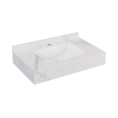 Swiss Madison Avancer 36'' Wall Mount Sink In White Marble