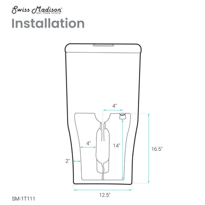 Swiss Madison Burdon One-Piece Elongated Toilet Vortex Dual-Flush 1.1/1.6 gpf