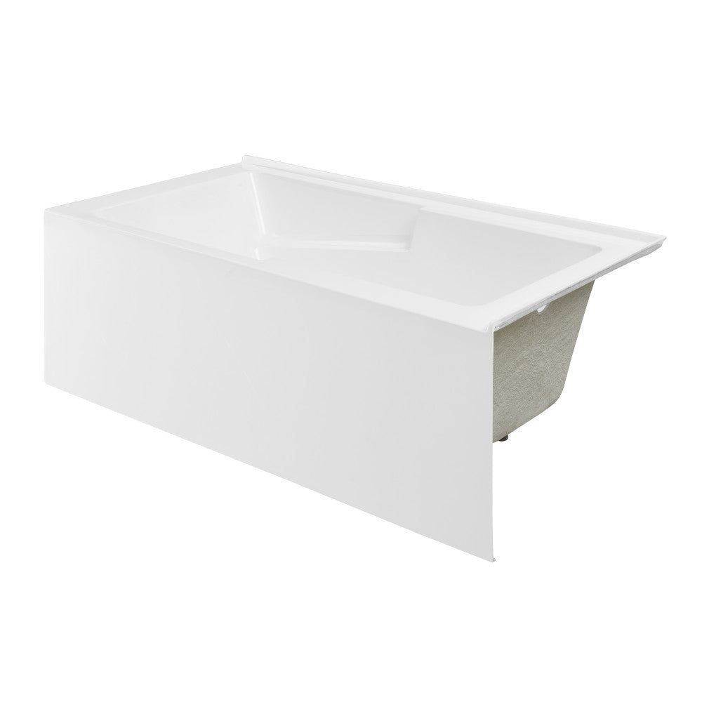 Swiss Madison Claire 60" x 32" Right-Hand Drain Drain Alcove Tub with Corner Apron
