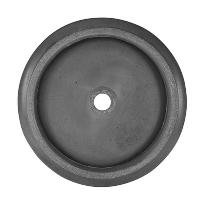 Swiss Madison Lisse 17.5" Round Concrete Vessel Bathroom Sink in Dark Grey