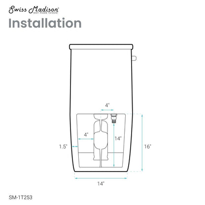 Swiss Madison St. Tropez One-Piece Elongated Toilet Side Flush 1.28 gpf