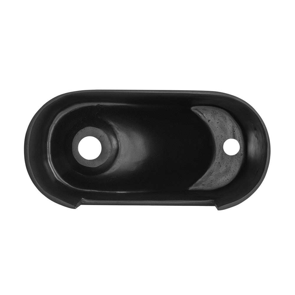 Swiss Madison Terre 18" Right Side Faucet Wall-Mount Bathroom Sink in Black