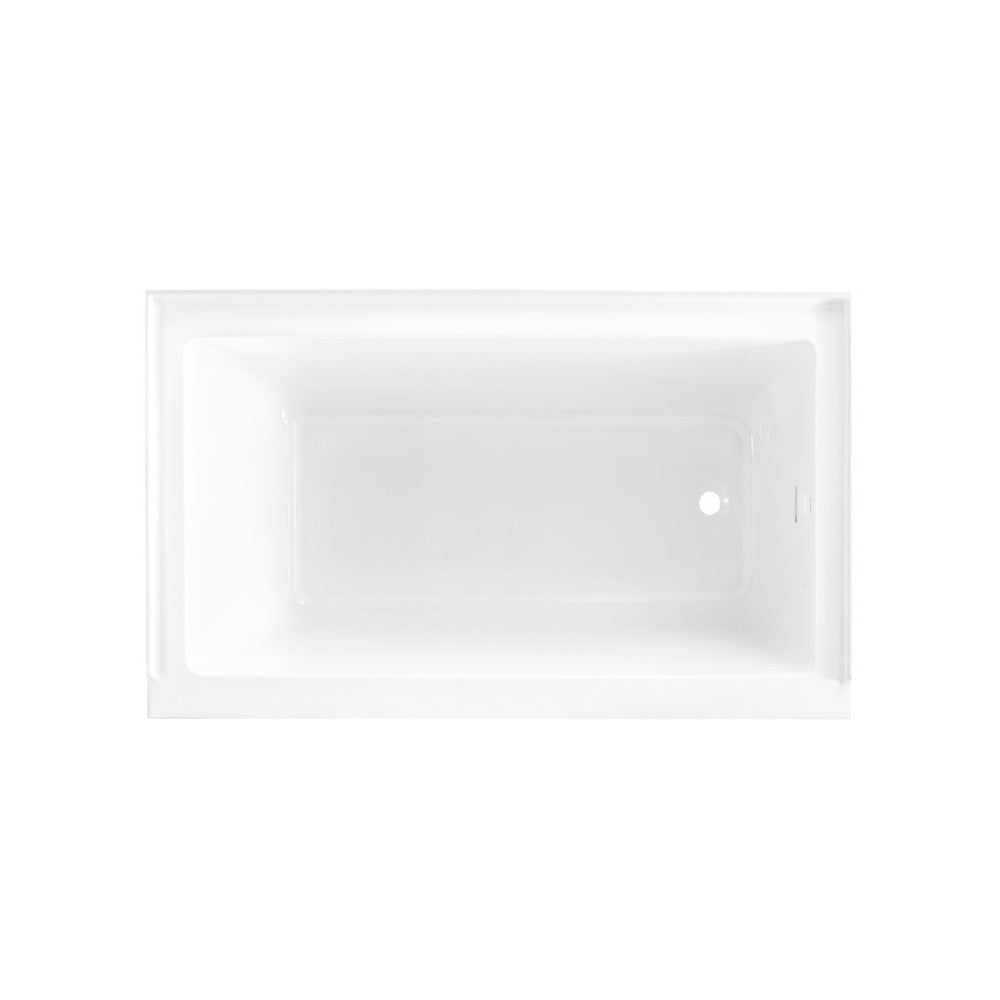 Swiss Madison Voltaire 54 x 30 Right Drain Soaking Alcove Bathtub in Glossy White with Integrated Overflow, Drain Included