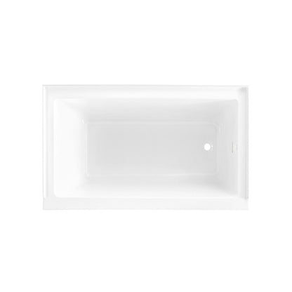 Swiss Madison Voltaire 54 x 30 Right Drain Soaking Alcove Bathtub in Glossy White with Integrated Overflow, Drain Included