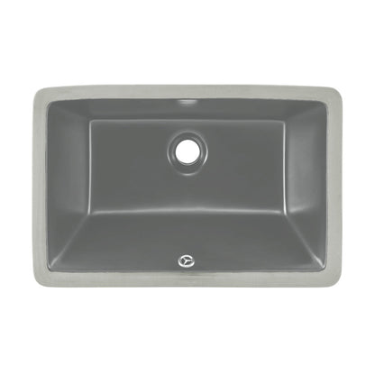 Swiss Madison Voltaire 21" Rectangular Ceramic Undermount Bathroom Sink in Matte Gray