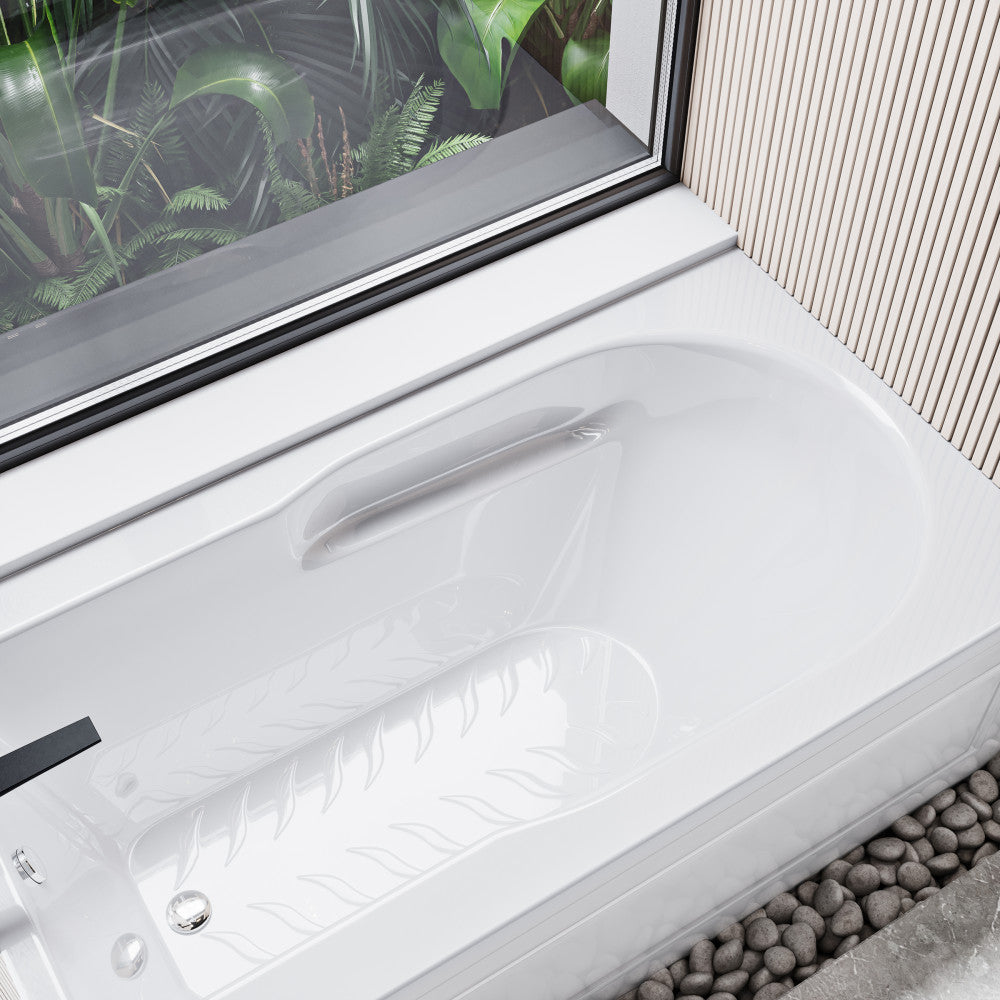 Swiss Madison Concorde 60" x 30" Right-Hand Drain Alcove Bathtub with Apron and Armrest