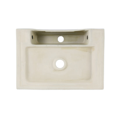 Swiss Madison Claire 20 Rectangle Ceramic Vessel Sink, Matte White