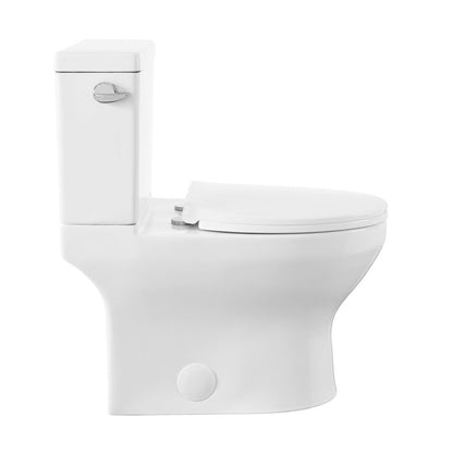 Swiss Madison Classe Two-Piece Elongated Left Side Flush Handle Toilet 1.28 gpf