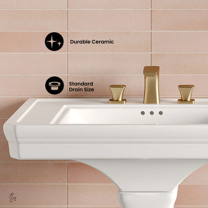 Swiss Madison Voltaire Two-Piece Pedestal Sink