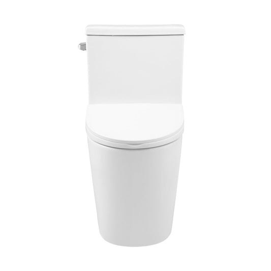 Swiss Madison Dreux One-Piece 12" Rough-in 1.28 GPF Left Flush Elongated Toilet in Glossy White
