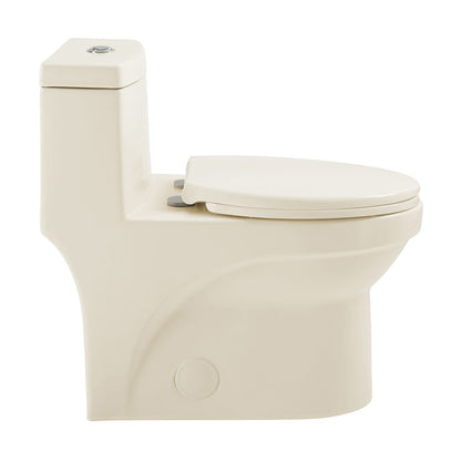 Swiss Madison Virage One Piece Elongated Dual Flush Toilet 1.1/1.6 gpf in Bisque