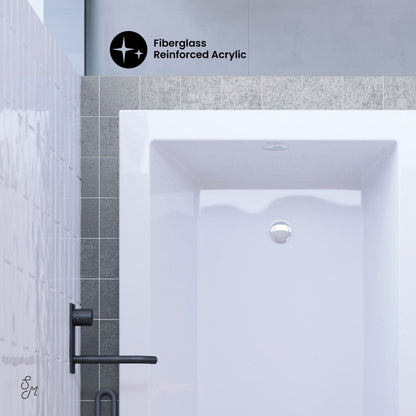 Swiss Madison Voltaire 48" x 32" Reversible Drain Drop-In Bathtub