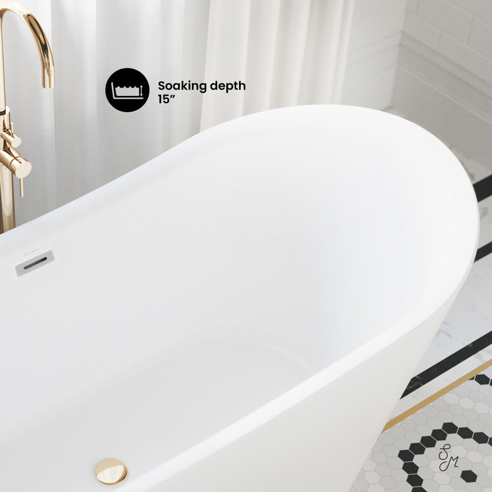 Swiss Madison Ivy 67" Double Slipper Freestanding Bathtub