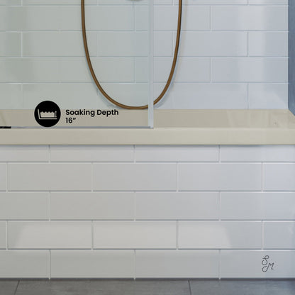 Swiss Madison Voltaire 48" x 32" Right-Hand Drain Alcove Bathtub in Bisque