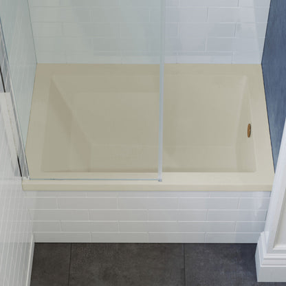 Swiss Madison Voltaire 48" x 32" Right-Hand Drain Alcove Bathtub in Bisque